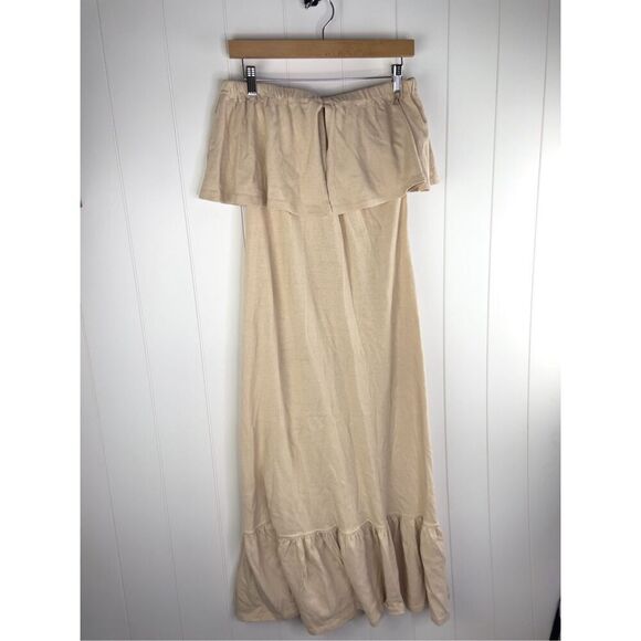 NWT Free People Beach FP Lynne Midi Dress Strapless in Bleached Sand Size M - Picture 2 of 10